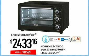 Changomas Horno Eléctrico Bgh 23 Lbhe25m19n oferta