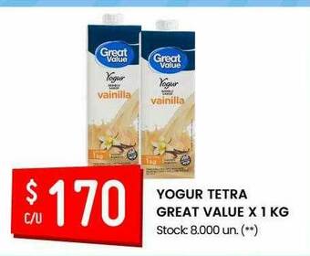 Changomas Yogur Tetra Great Value oferta