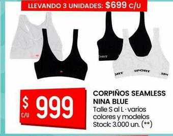 Changomas Corpiños Seamless Nina Blue oferta