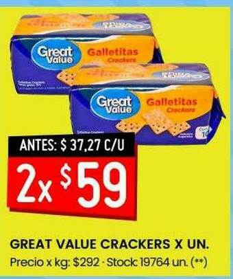 Changomas Great Value Crackers oferta