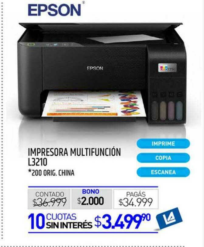 Impresora Multifunción L3210 Epson oferta en La Anonima
