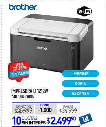 Impresora Li 1212w Brother