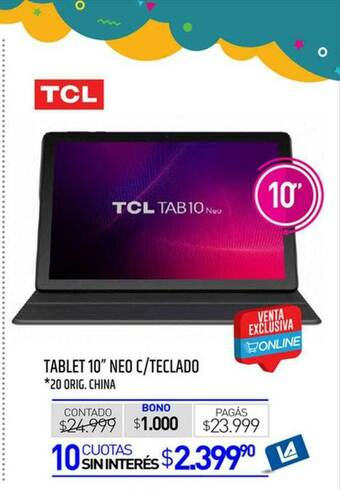La Anonima Tablet 10 oferta