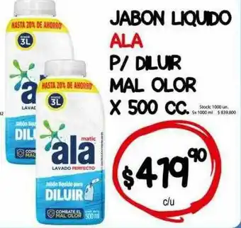 Supermercados Becerra Jabon Liquido Ala P Diluir Mal Olor oferta