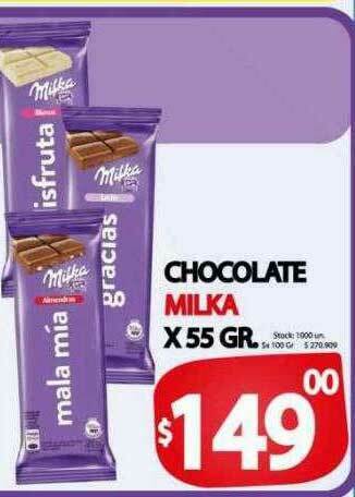 Supermercados Becerra Chocolate Milka oferta
