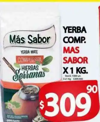 Supermercados Becerra Yerba Comp Mas Sabor oferta
