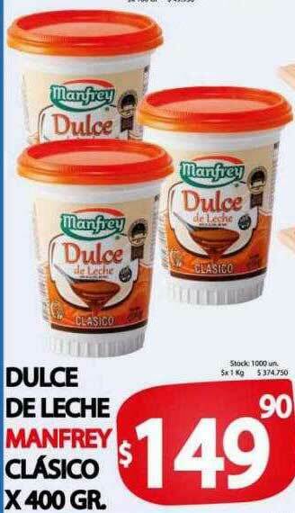 Supermercados Becerra Dulce De Leche Manfrey Clásico oferta