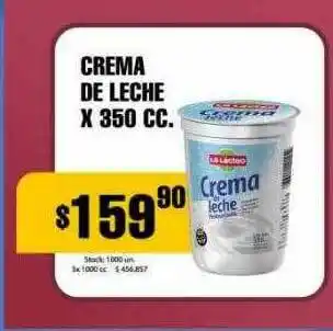 Supermercados Becerra Crema De Leche oferta