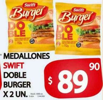 Supermercados Becerra Medallones Swift Doble Burger oferta