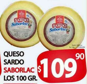 Supermercados Becerra Queso Sardo Saborlac oferta