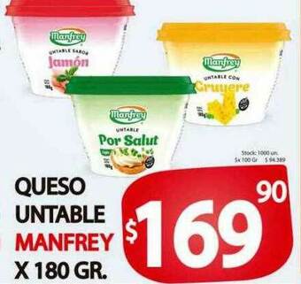 Supermercados Becerra Queso Untable Manfrey oferta