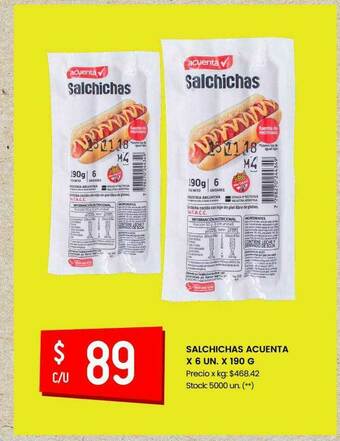 Walmart Salchichas Acuenta oferta