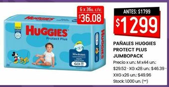 Changomas Pañales huggies protect plus jumbopack oferta
