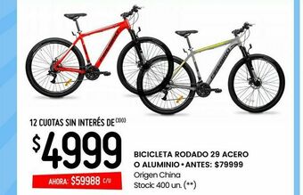 Changomas Bicicleta rodado 29 acero oferta