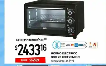 Changomas Horno eléctrico bgh 23 lbhe25m19n oferta