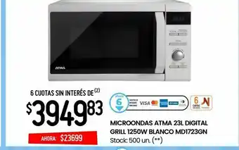 Changomas Microondas atma 23l digital oferta