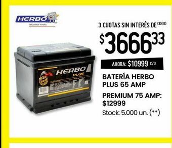 Walmart Batería herbo plus 65 amp oferta