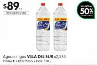 Jumbo Agua villa del sur 2.25lt oferta