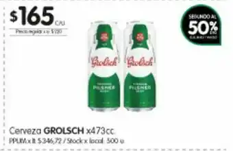 Jumbo Cerveza grolsch 473cc oferta