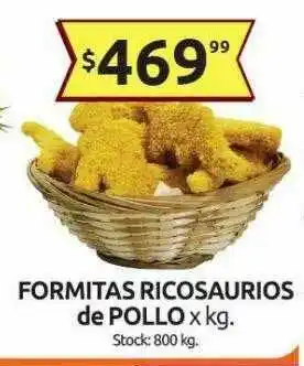 Cordiez Formitas Ricosaurios De Pollo X Kg oferta