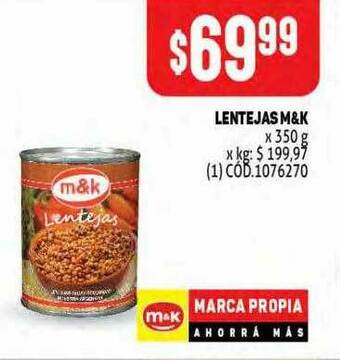 Makro Lentejas M&k oferta