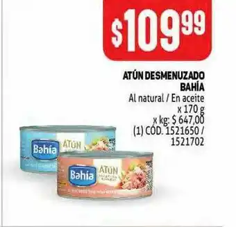 Makro Atún Desmenuzado Bahia Al Natural En Aceite oferta