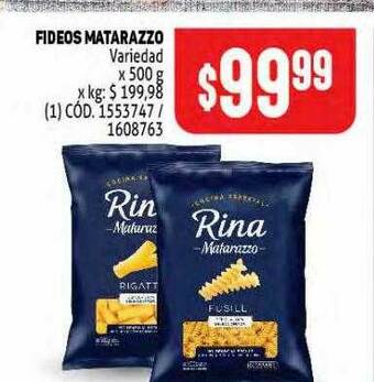 Makro Fideos Matarazzo oferta