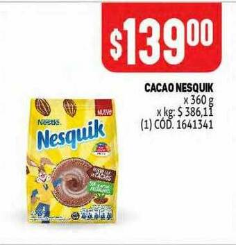 Makro Cacao Nesquik oferta
