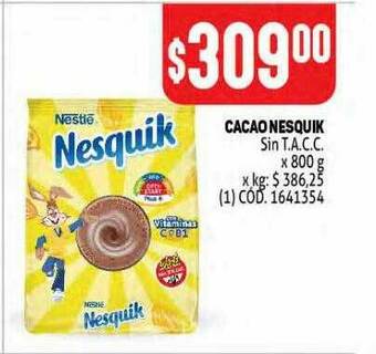 Makro Cacao Nesquik Sin T.a.c.c. oferta
