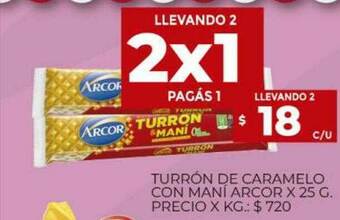 Supermercados DIA Turrón De Caramelo Con Mani Arcor oferta