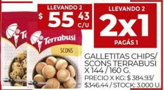 Supermercados DIA Galletitas Chips Scons Terrabusi oferta