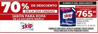 Supermercados DIA Jabón Liquido Para Ropa Skip 70% De Descuento En La 2da Unidad oferta
