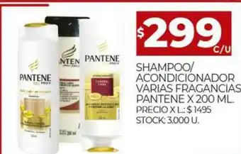 Supermercados DIA Shampoo Acondicionador Varias Fragancias Pantene X 200 Ml oferta