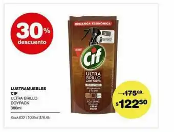 Atomo Conviene Lustramuebles Cif Ultra Brillo Doypack 30% Descuento oferta