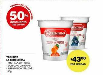 Atomo Conviene Yoghurt La Serenisima 50% De Descuento 2da Unidad oferta