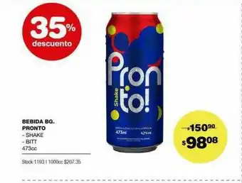 Atomo Conviene Bebida Gb. Pronto 35% Descuento oferta