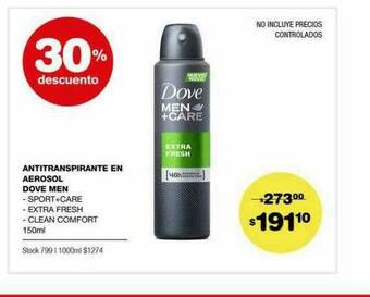 Atomo Conviene Antitranspirante En Aerosol Dove Men 30% Descuento oferta