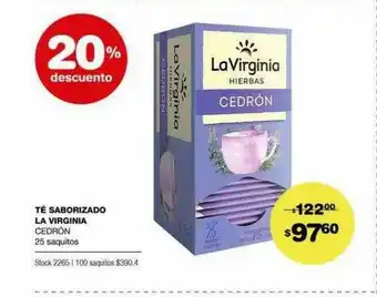 Atomo Conviene Té Saborizado La Virginia Cedrón 20% Descuento oferta