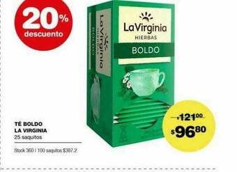 Atomo Conviene Té Boldo La Virginia 20% Descuento oferta