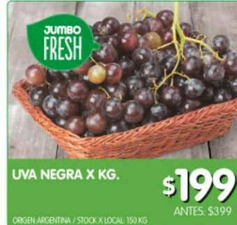 Jumbo Uva negra kg oferta
