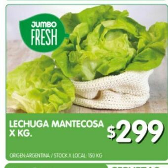 Jumbo Lechuga mantecosa kg oferta