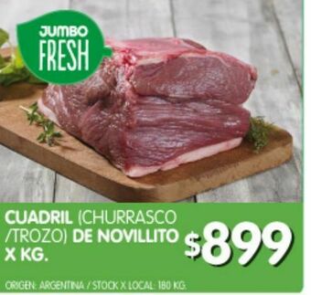 Jumbo Cuadril de novillito kg oferta