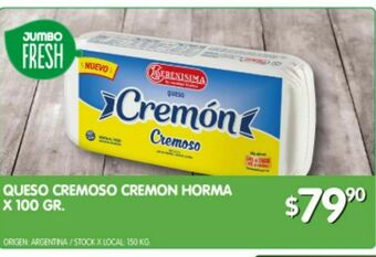 Jumbo Queso cremoso cremon 100g oferta