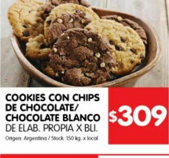 Disco Cookies con chips de chocolate oferta