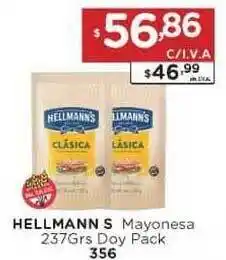 Hipermay Hellmann's Mayonesa Doy Pack 237grs oferta