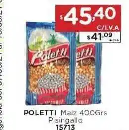 Hipermay Poletti Maiz Pisingallo 400grs oferta