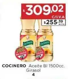 Hipermay Cocinero Aceite Bi Girasol 1500cc. oferta