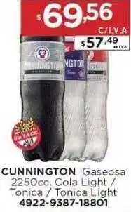 Hipermay Cunnington Gaseosa Cola Light / Tonica / Tonica Light 2250cc. oferta