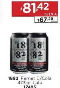 Hipermay 1882 Fernet C/Cola 473cc oferta
