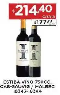 Hipermay Estiba Vino Cab-Sauvig / Malbec 750cc oferta
